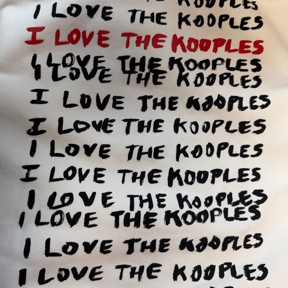 The Kooples - NWT $220 I Love Kooples Logo White Sweatshirt Large - Picture 6 of 13